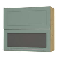 KÜCHENHÄNGESCHRANK Kvantum W8BS/80 Mint Matt / Eiche Artisan Matt 80 / 32,5 / 72cm - Eiche Artisan/Mintgrün, Holz/Holzwerkstoff (80/72/32.5cm) - Feldmann-Wohnen