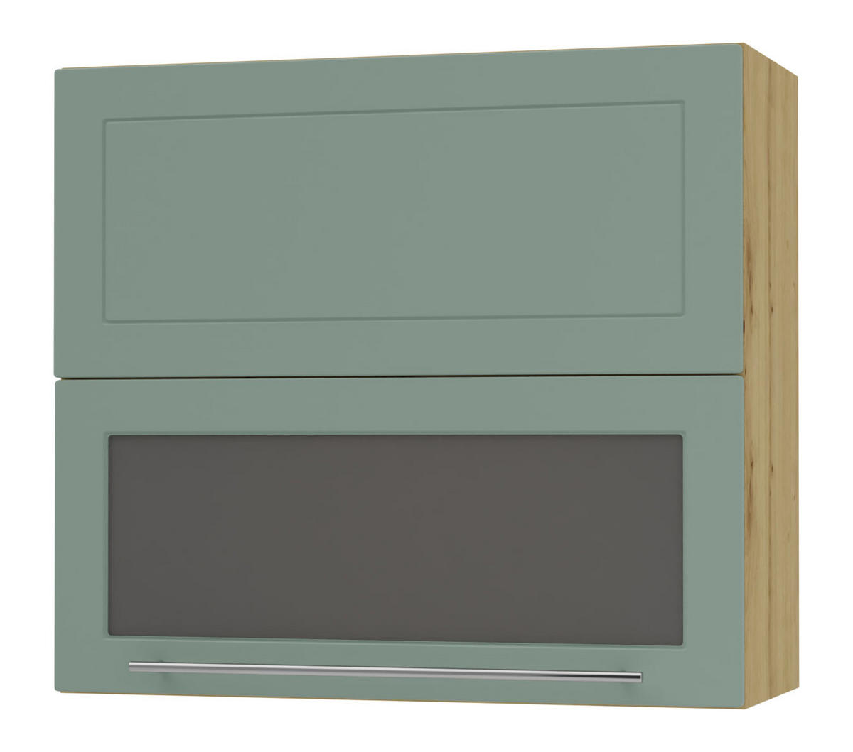 KÜCHENHÄNGESCHRANK Kvantum W8BS/80 Mint Matt / Eiche Artisan Matt 80 / 32,5 / 72cm - Eiche Artisan/Mintgrün, Holz/Holzwerkstoff (80/72/32.5cm) - Feldmann-Wohnen