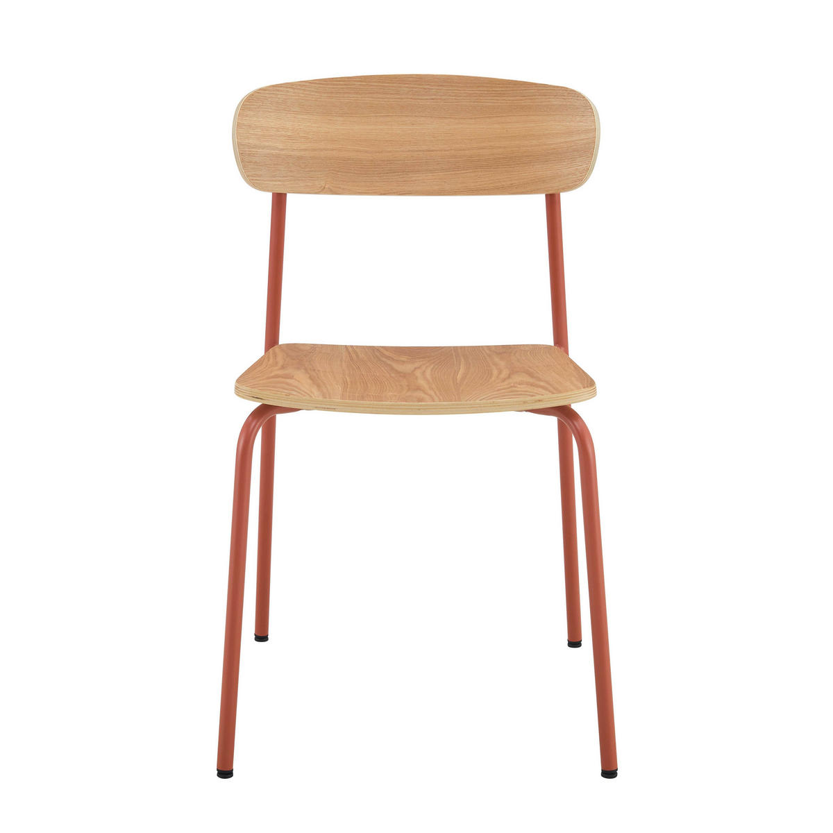 STUHL 2-tlg., Orange - Orange, Metall (46/78/52cm) - Oviala