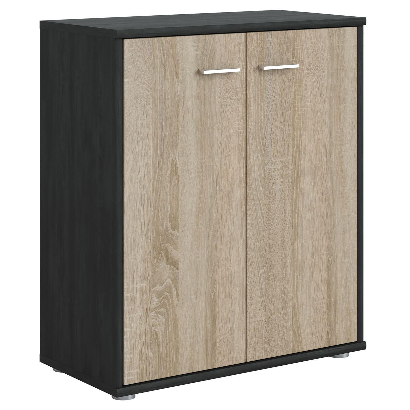 CARO-Möbel Kommode Esche, Sonoma Eiche 60x70x30 cm