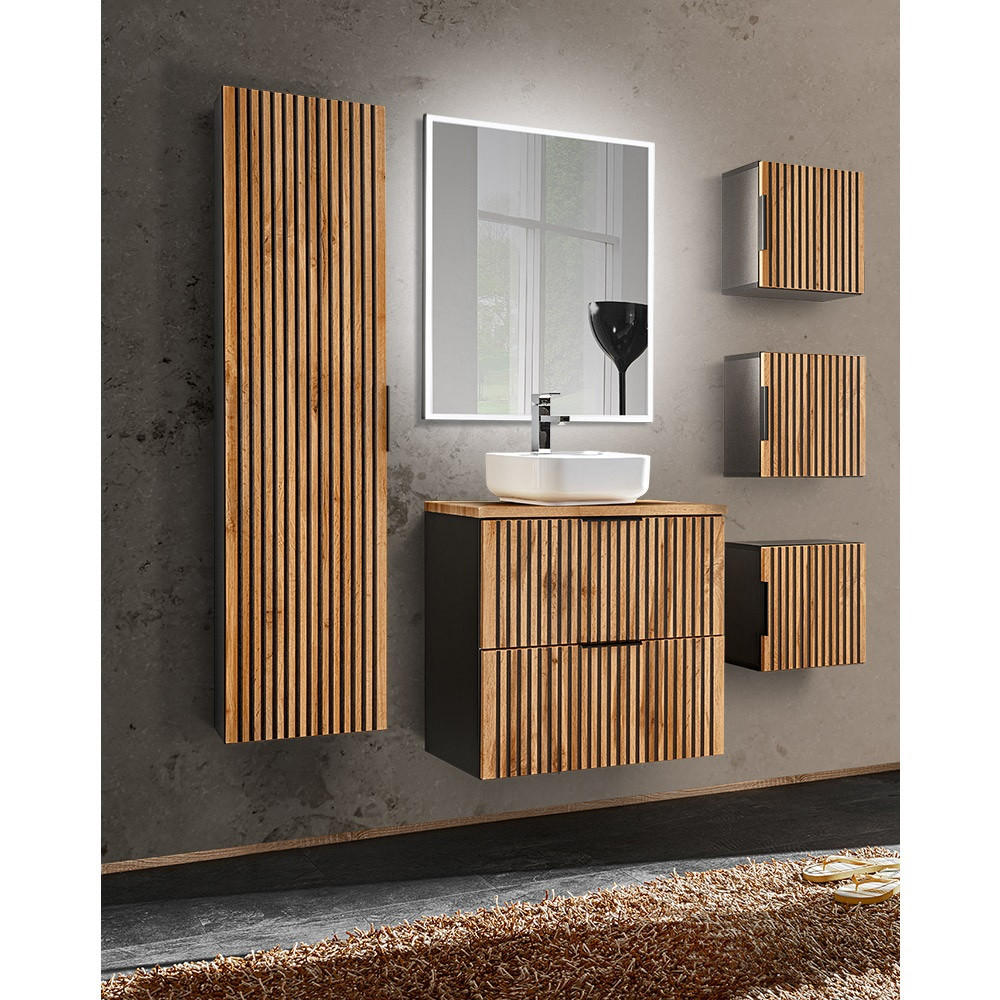 Lomado Badmöbel-Set Braun 160x200x47 cm