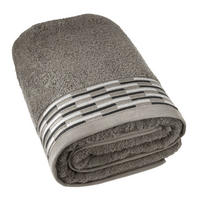 BADETUCH Lugano Dunkelgrau 100x200 cm - Dunkelgrau, Textil (100/200cm) - Lashuma