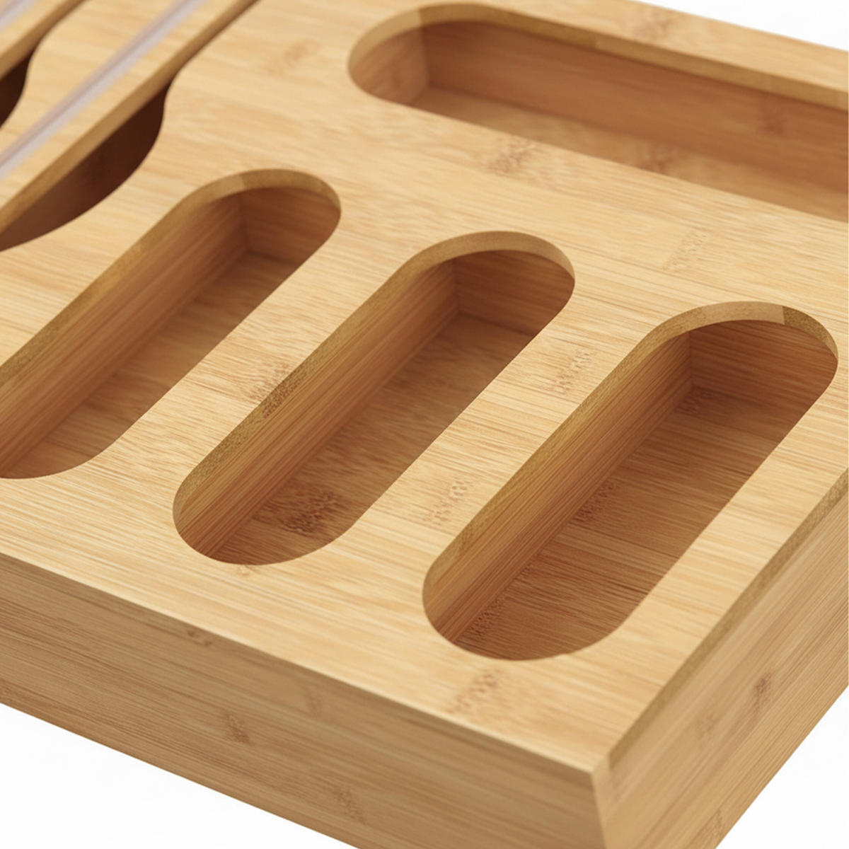 FOLIENSPENDER - Hellbraun, Holz/Kunststoff (33.5/43.5/7.5cm) - Relaxdays