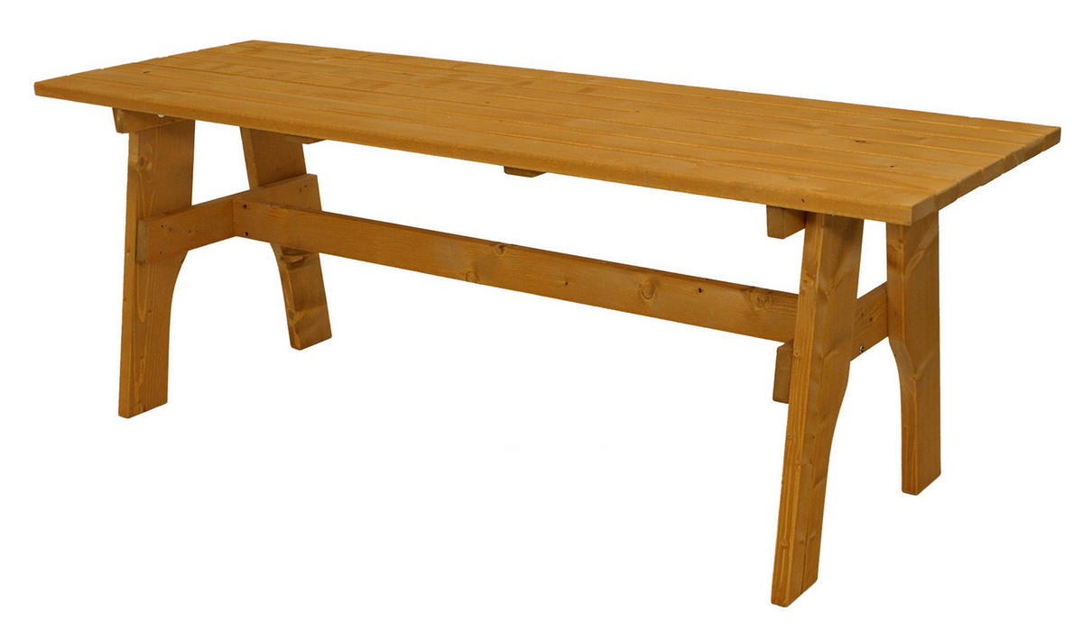 GARTEN-GARNITUR Drieburg 200cm aus Kiefer massiv 3tlg. - Braun, Holz - TPFGarden