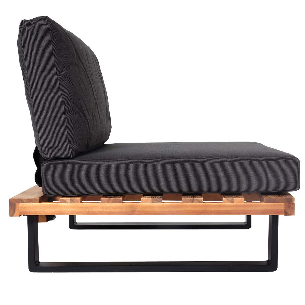 LOUNGESESSEL Garten Hellbraun Dunkelgrau - Braun, Holz (82/75/82cm) - PROREGAL