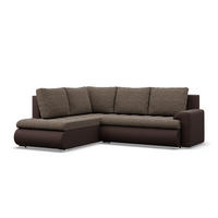 ECKSOFA LINKS MIT SCHLAFFUNKTION FORESTA, Braun + Braun - Braun, Textil (230/200cm) - Mebligo