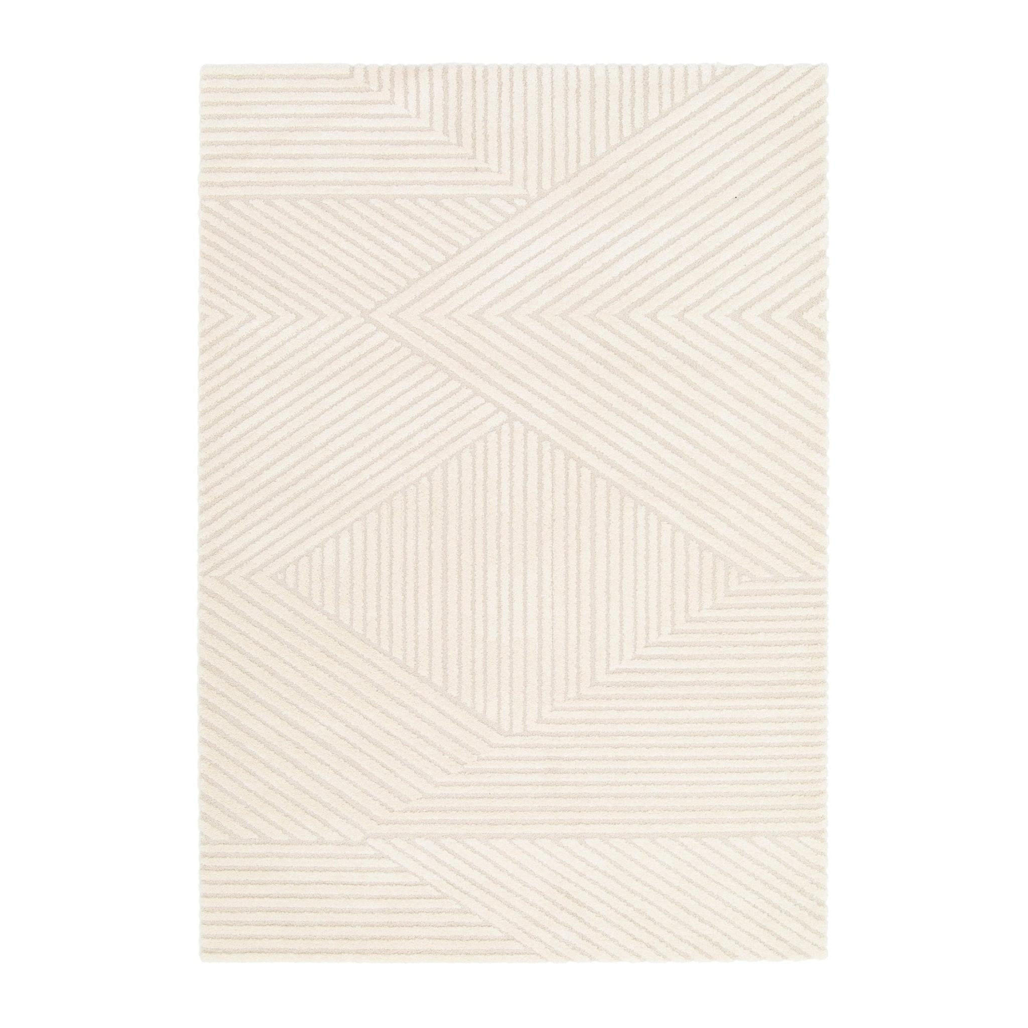 TEPPICH Design Relief-Effekt beige - Beige, Textil (160/230cm) - AFK Living