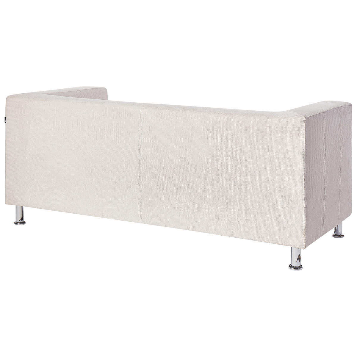3-SITZER-SOFA Stoff cremeweiß Floro - Silberfarben/Weiß, Textil (179/74/83cm) - Beliani