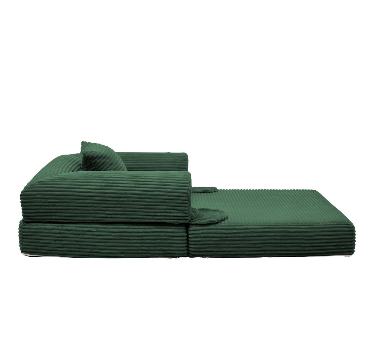 SCHLAFSOFA 1-Sitzer Cord Grün - Grün, Kunststoff (85/65/120cm) - Meubliv