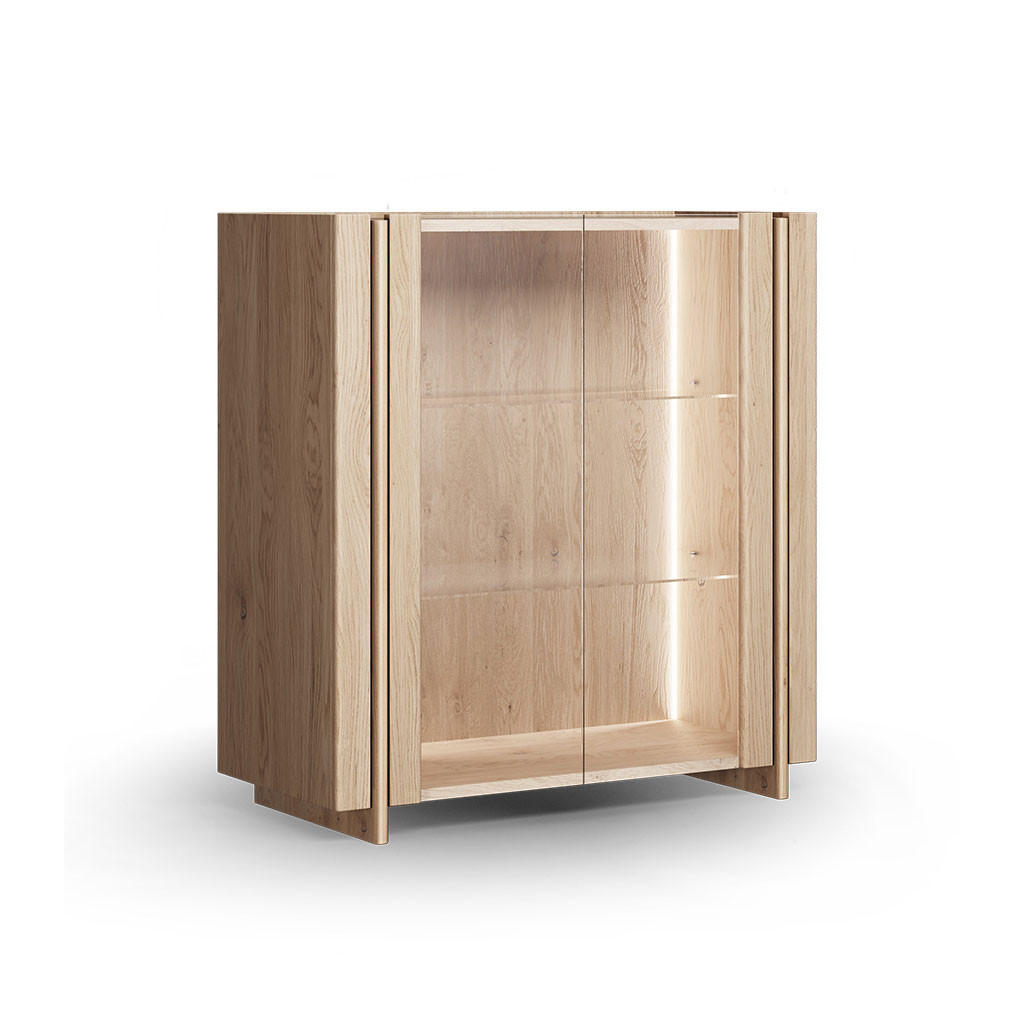 Feldmann-Wohnen Vitrine Wildeiche 100x106x46 cm