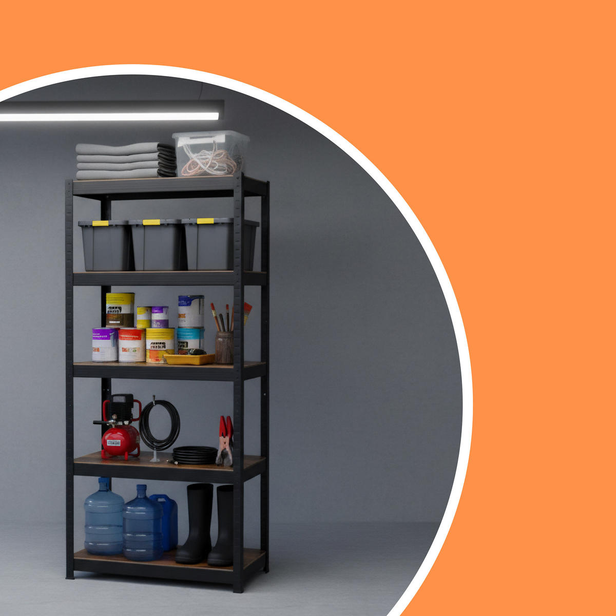 SCHWERLASTREGAL - Multicolor, Holzwerkstoff/Kunststoff (80/168/40cm) - Relaxdays