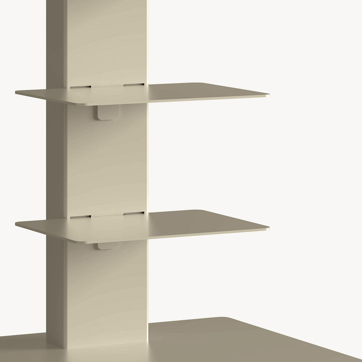 KNIHOVNA Eksjö - béžová, kov (39/150/39cm) - [en.casa]