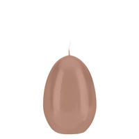 EIKERZEN Klarlack Portobello Nougat 120 x Ø 80 mm, 6 Stück - Nussbaumfarben, Paraffin (8/12/12cm) - Kopschitz Kerzen