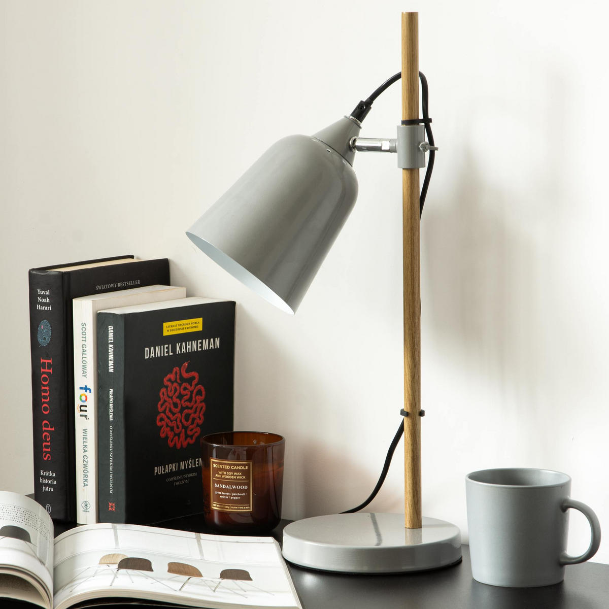 TISCHLAMPE HALI 2-er Set, Grau - Grau, Metall (16/16/49cm) - KONSIMO®