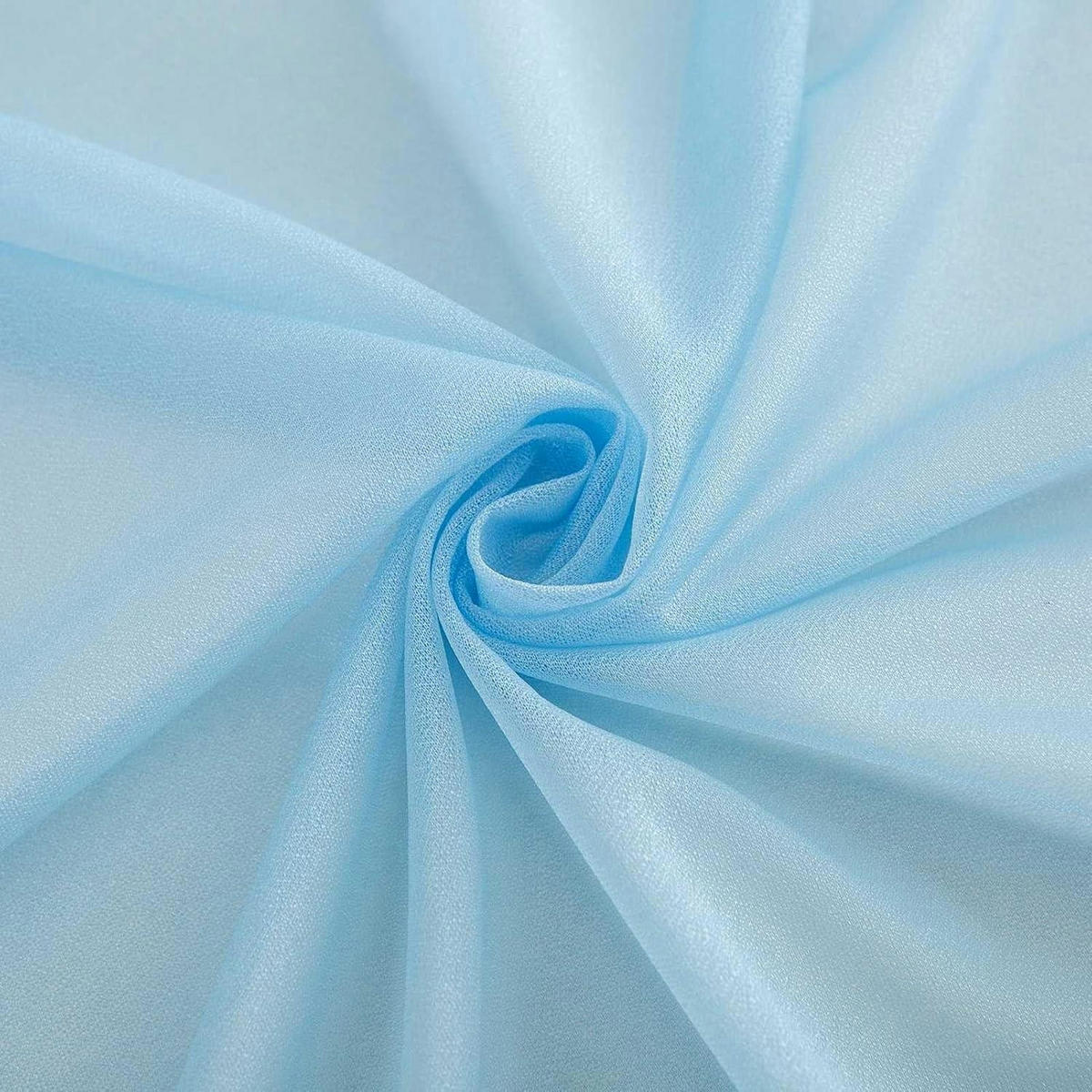 TISCHLÄUFER Chiffon Hellblau 75 x 400 cm - Hellblau, Textil (400/75/1.5cm)