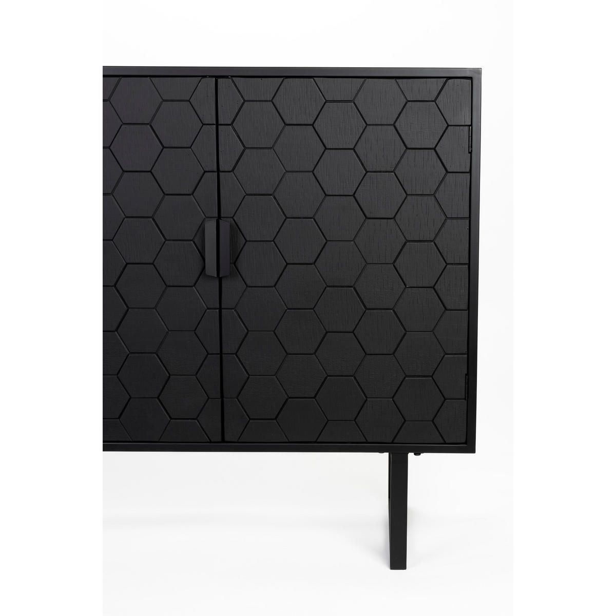 SIDEBOARD Linc Schrank Hoch Schwarz - Schwarz, Holz (135/90/36cm) - Housecraft Living