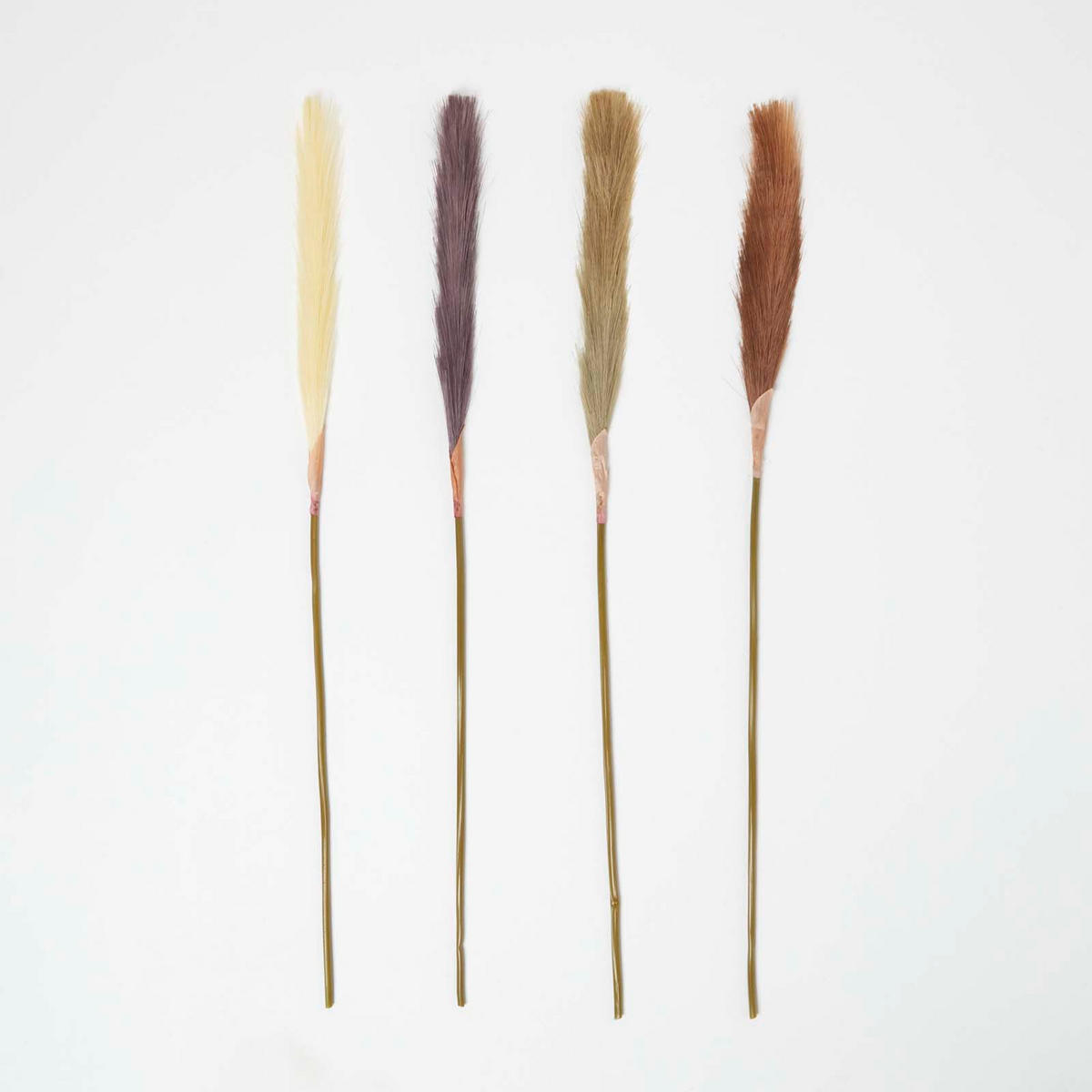 KUNSTZWEIGE Pampasgras 4er-Set, 78 cm - Naturfarben, Kunststoff (78cm) - Homescapes