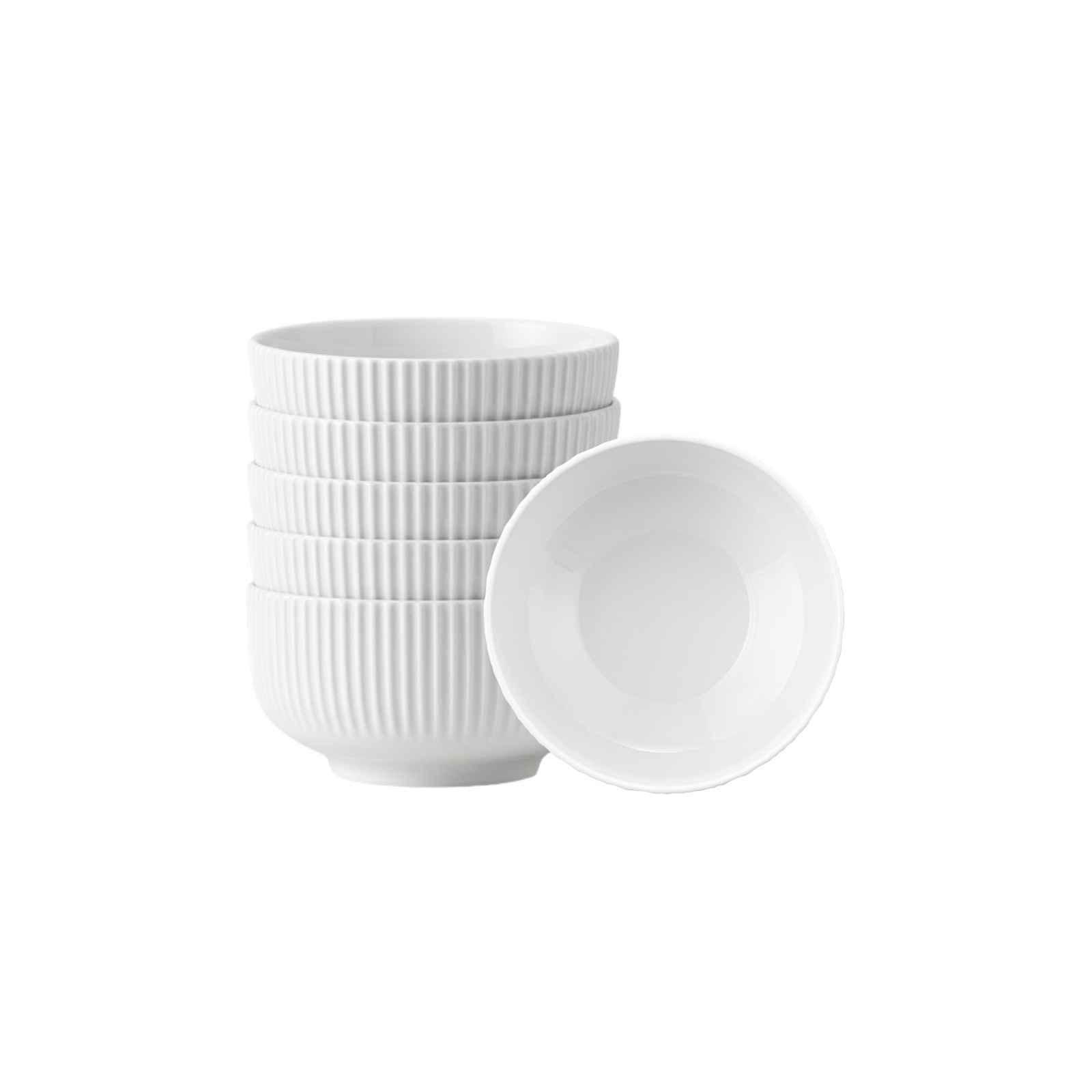 SCHÜSSEL Sento Relief Barcode weiß ø 16 cm 6er Set - Weiß, Keramik (16.3cm) - Seltmann Weiden