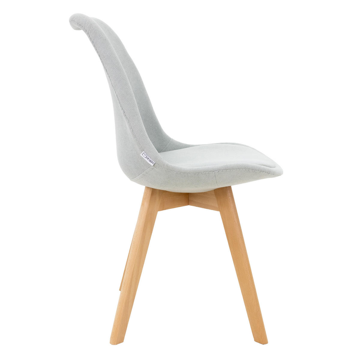 ESSZIMMERSTUHL Samt Grau 4er Set - Grau, Holzwerkstoff (55/83/49cm) - ML-DESIGN