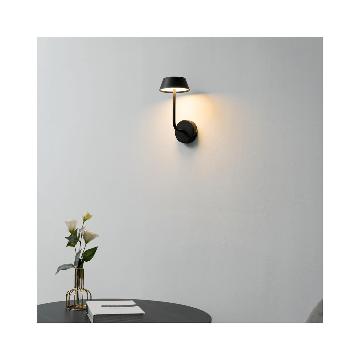 WANDLEUCHTE Fabro, Schwarz, 27cm - Schwarz, Metall (13/27/17cm) - KOSILUM
