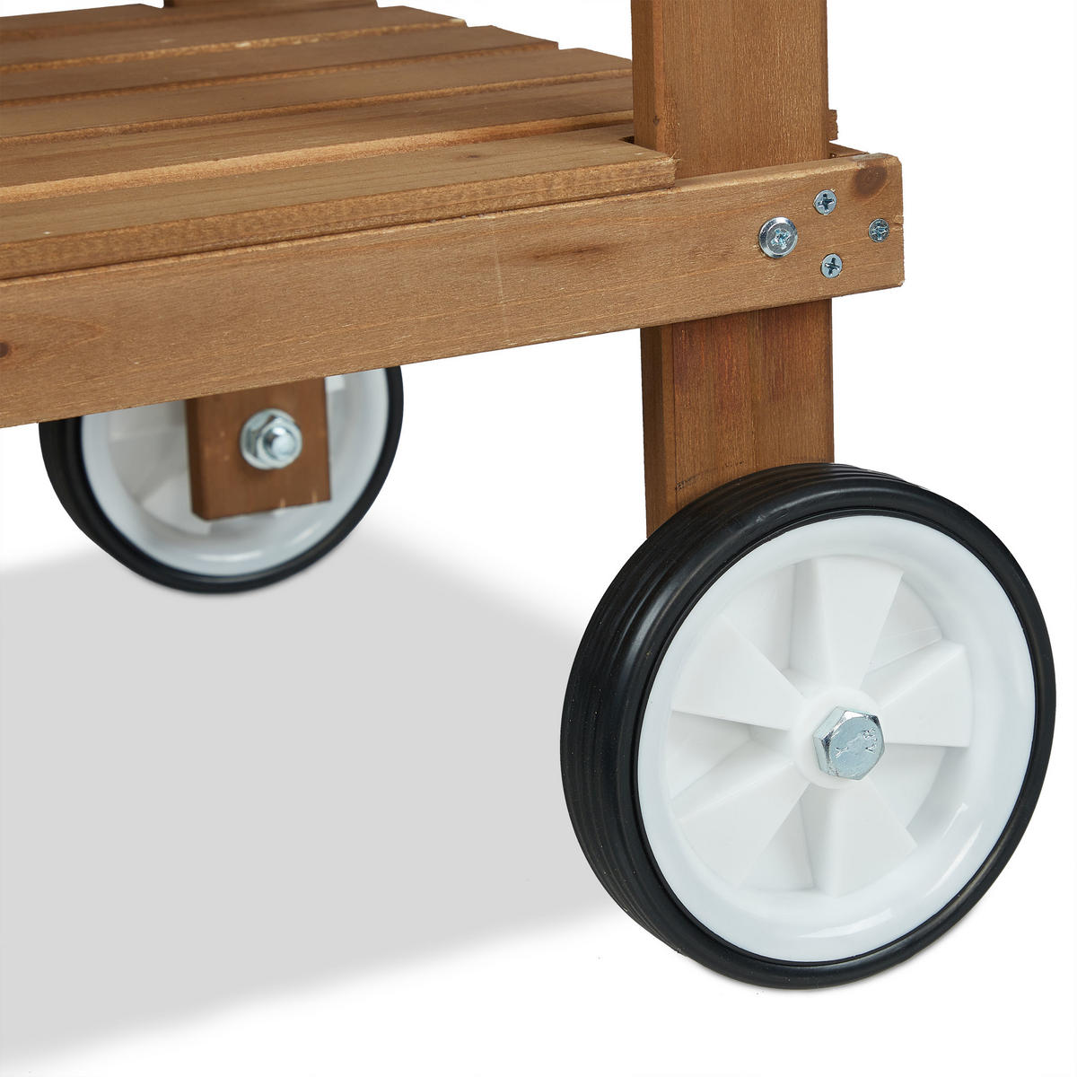 PFLANZTISCH - Braun, Holz/Kunststoff (49/97/120cm) - Relaxdays