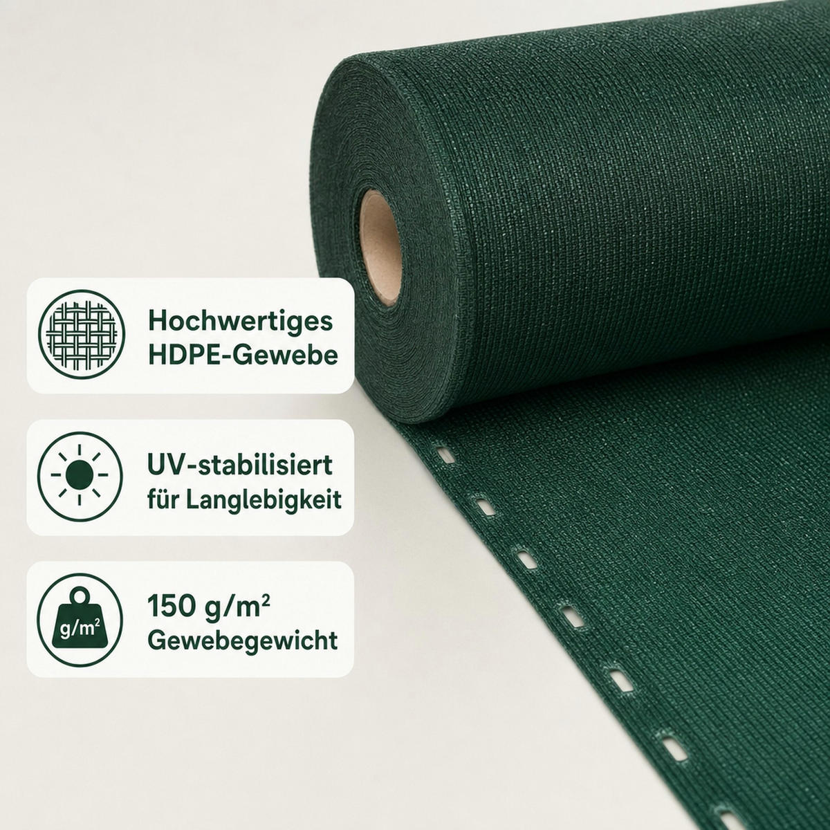 SICHTSCHUTZNETZ - Grün, Kunststoff (200/1cm) - KLASEBO