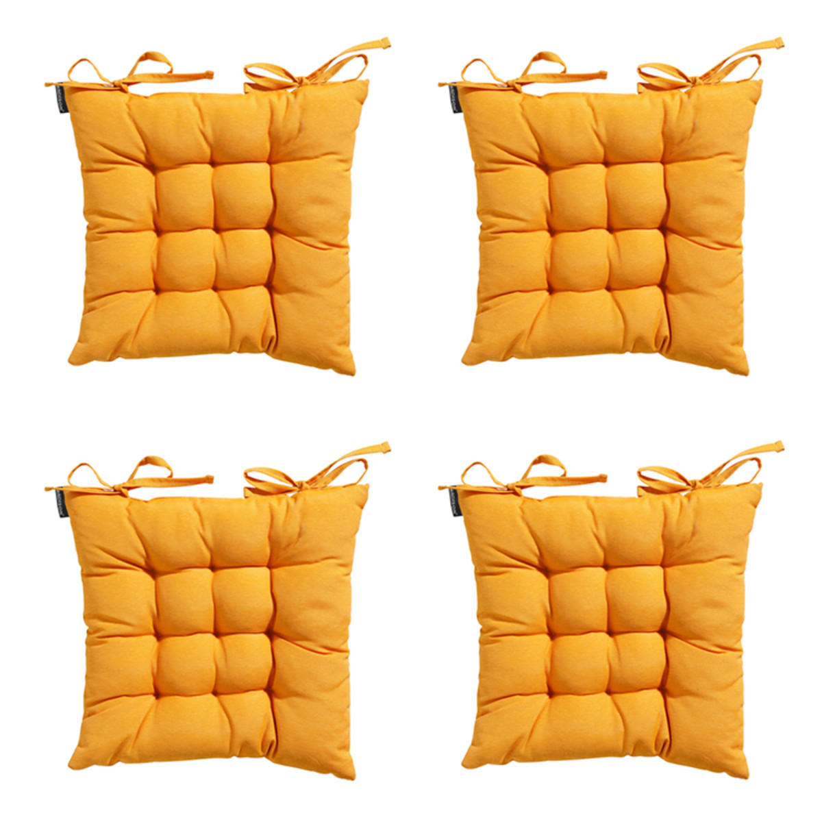 SITZKISSEN Panama 46/46 cm 4er-Set - Gelb, Textil (46/6/46cm) - Madison
