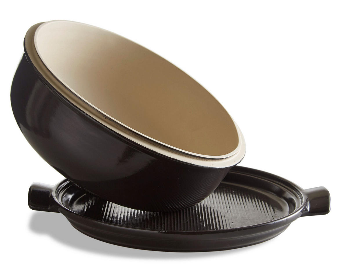 BROTBACKFORM Fusain - ø 28 cm / 4.5 Liter - Grau, Keramik (2/17/34cm) - Emile Henry