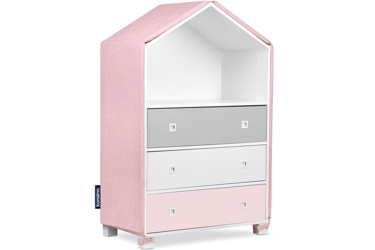 BEZUG-FÜR-KINDERKOMMODE MIRUM Abdeckung, Rosé - Pink, Textil (126/3/80cm) - KONSIMO®