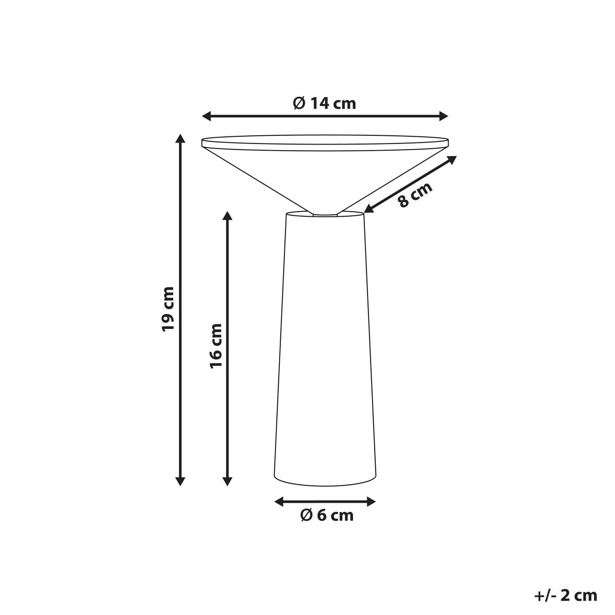 LED-TISCHLEUCHTE Weiß Levira - Weiß, Metall (14/14/19cm) - Beliani