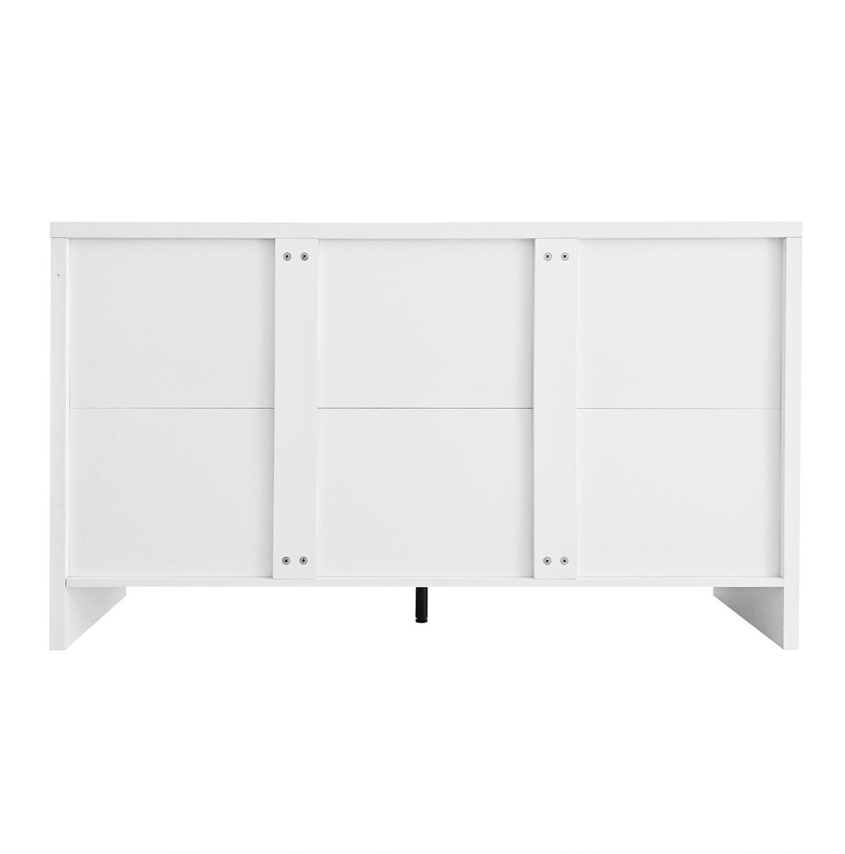 SIDEBOARD 140/38/80 cm Weiß aus Holzwerkstoff mit 4 Türen - Weiß, Holzwerkstoff (140/80/38cm) - OKWISH