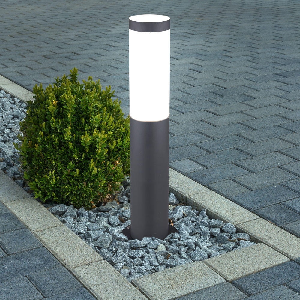 LED STEHLEUCHTE Edelstahl Anthrazit - Anthrazit, Metall (7.6/7.6/45cm)