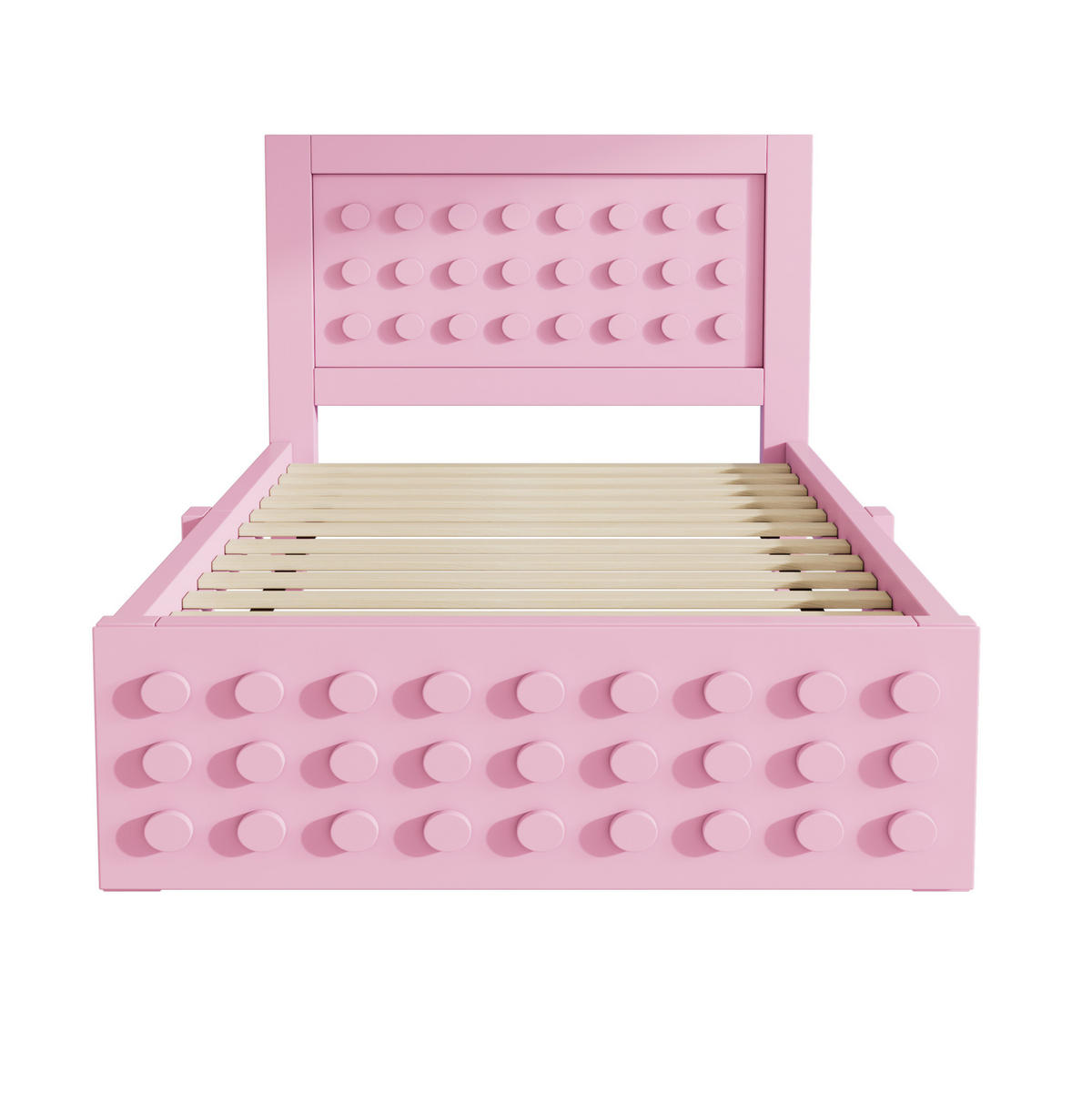 KINDERBETT 90/190 cm in Rosa mit Schublade und Stauraum aus Holz - Pink, Holzwerkstoff (90/190cm) - BEAOK
