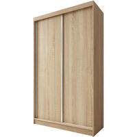 SCHWEBETÜRENSCHRANK Mario 120/216/61 eiche Sonoma - Sonoma Eiche, Holzwerkstoff (120/216/61cm) - Beautysofa