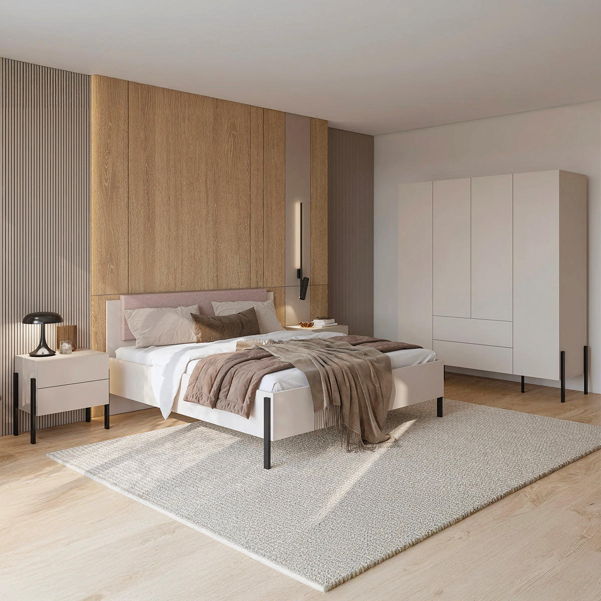 BETT 160/200 Bérénice Kaschmir - Beige, Holzwerkstoff (160/200cm) - Petits-meubles