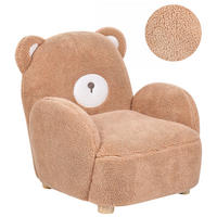 KINDERSESSEL Teddybär Bouclé Braun Boo - Braun, Textil (58/56/62cm) - Beliani