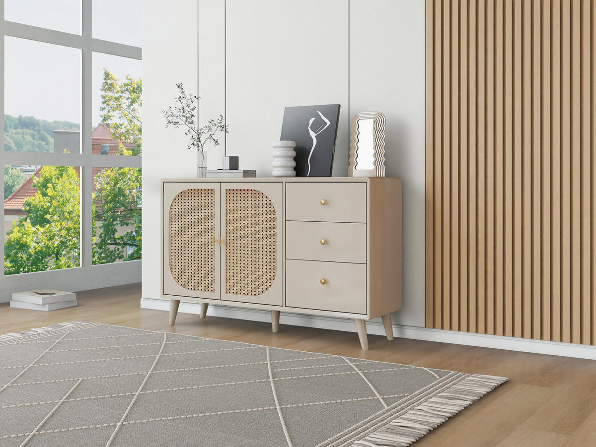 SIDEBOARD Cremeweiß 120/40/82,5 cm - Creme, Holzwerkstoff (40/82.5/120cm) - Urban Meuble