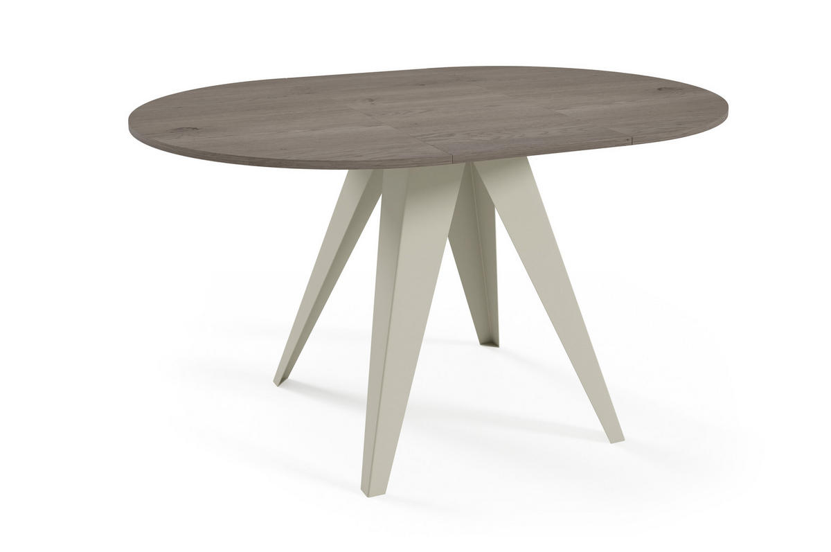 ESSTISCH Gerda - Sandfarben/Kaschmir, Holzwerkstoff/Metall (90/90/76cm) - Meblini