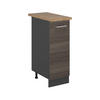 APOTHEKERSCHRANK R-Line Edelgrau 30 cm , AP Eiche - Anthrazit/Braun, Holzwerkstoff (30/81.6/60cm) - Vicco