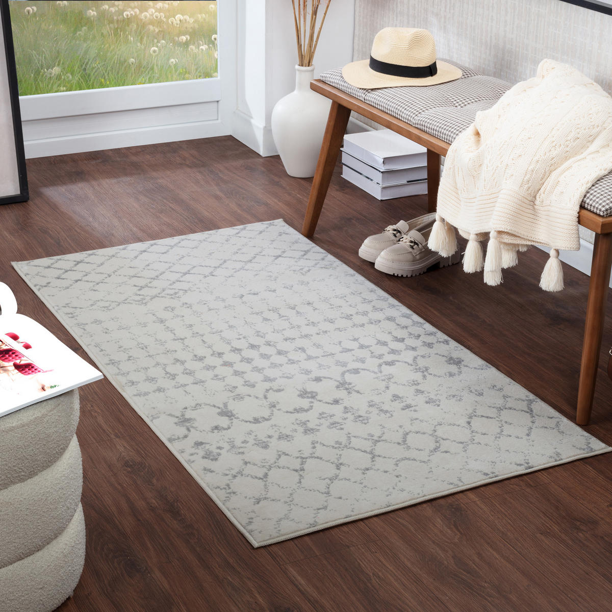 KURZFLORTEPPICH 80/150 cm Creme - Creme, Textil (80/150cm) - LIVABLISS