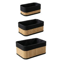 KORB 3er-Set 30/20/13 cm - Braun, Naturmaterialen (20/12/30cm) - BOXIMO