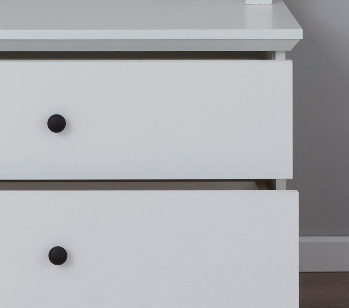 GARDEROBENBANK weiß 81 x 49 cm, Sitzbank mit Schubkästen - Silberfarben/Weiß, Holzwerkstoff/Metall (81/49/41cm) - Top.Furn