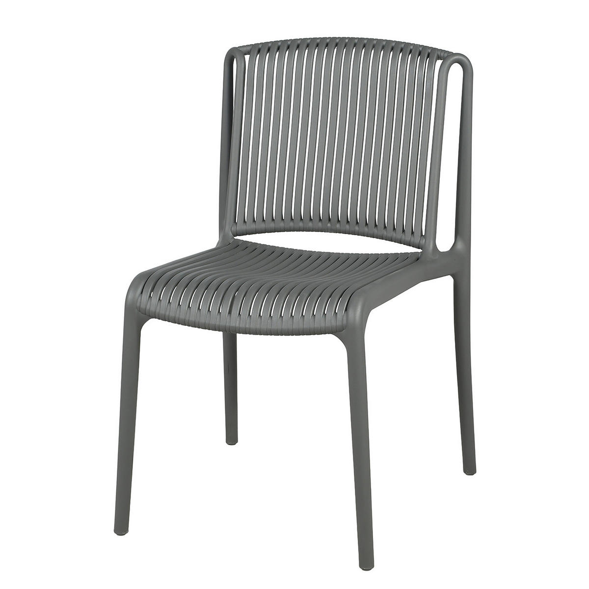 GARTENSTUHL - 2er-Set - Polypropylen - Anthrazit, Kunststoff (53/83/56cm) - home24