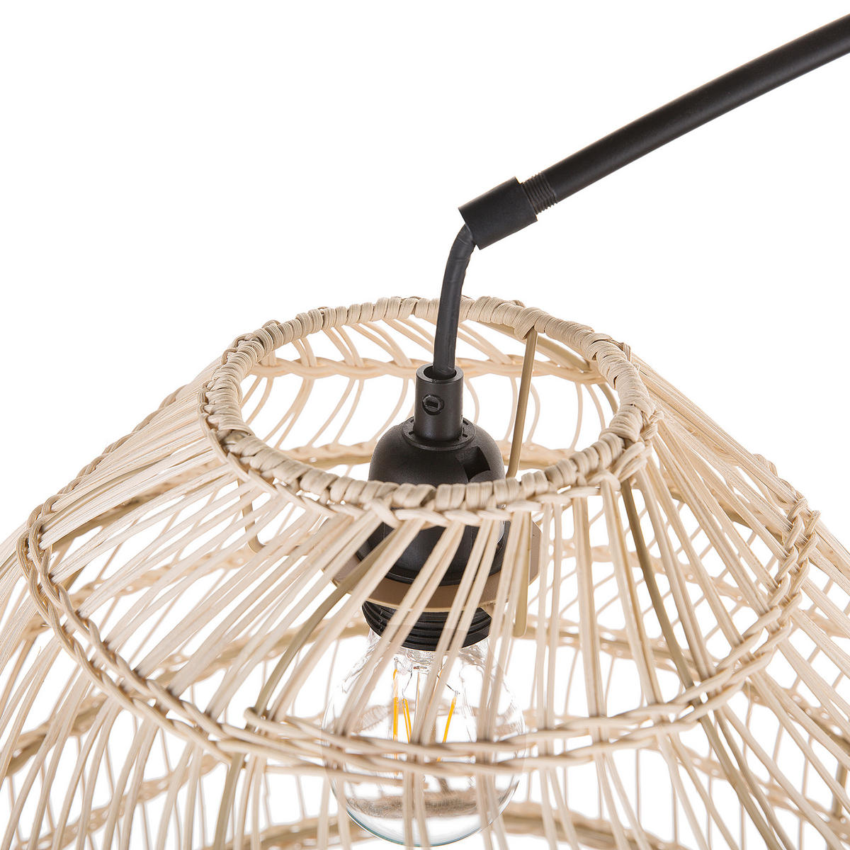 STEHLAMPE Guaviare 130/33/195 cm - Beige, Naturmaterialen (130/33/195cm) - Beliani