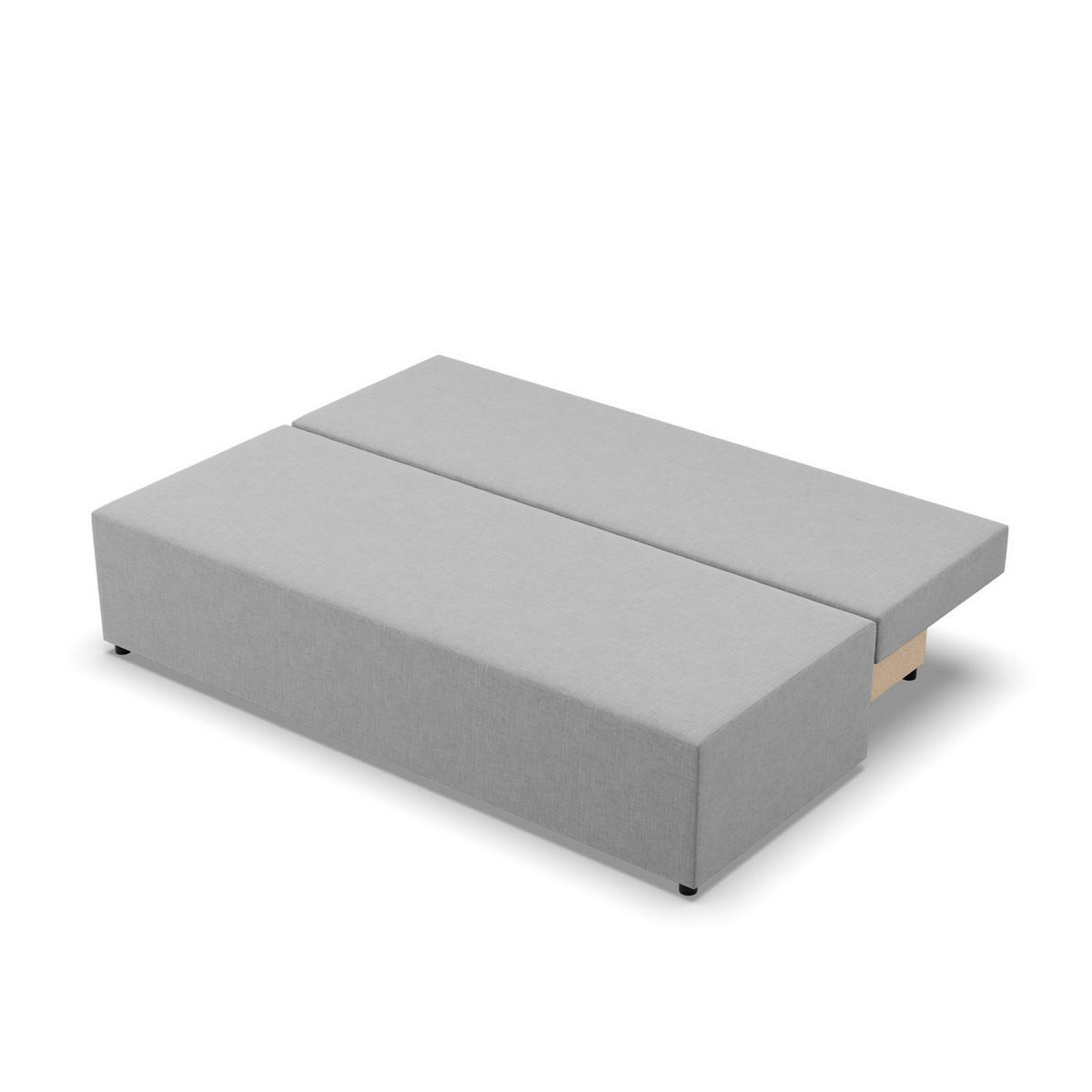 SOFA 3-SITZER MIT SCHLAFFUNKTION FERMO Grau - Grau, Textil (92/95/191cm) - Mebligo