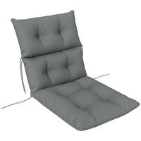 SITZKISSEN 115x56 cm - Hellgrau, Kunststoff (56/10/115cm) - Outsunny