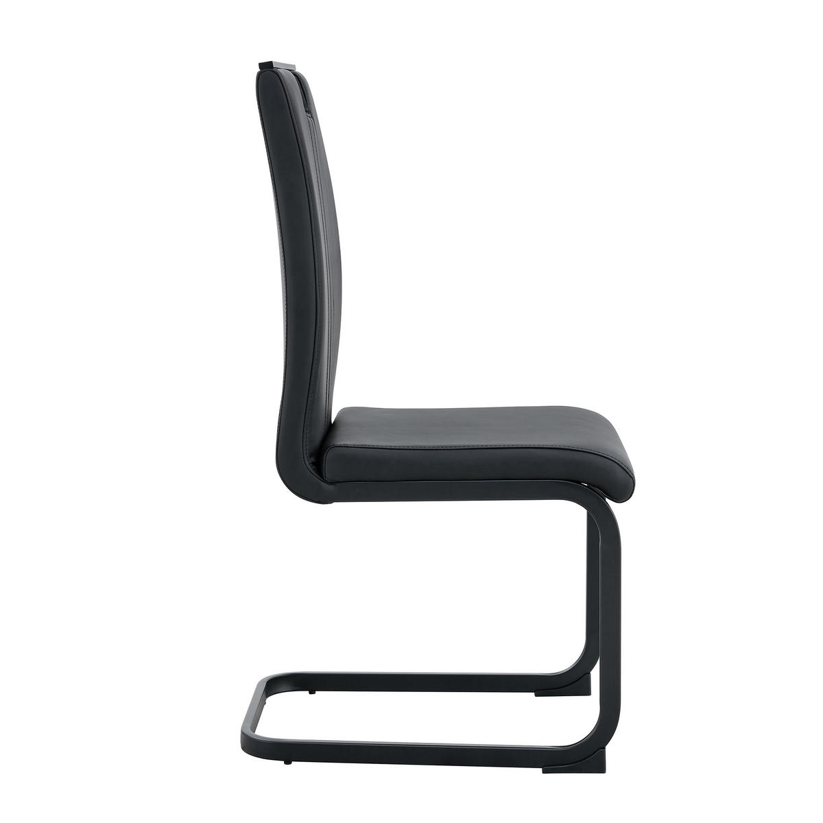 ESSGRUPPE DE-39511 3-teilig, runder Marmortisch Schwarz - Schwarz, Holzwerkstoff (110/75/110cm) - ComfortXL