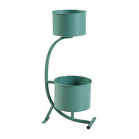 PFLANZENSTÄNDER Almelo - Grün, Metall (63cm) - [en.casa]