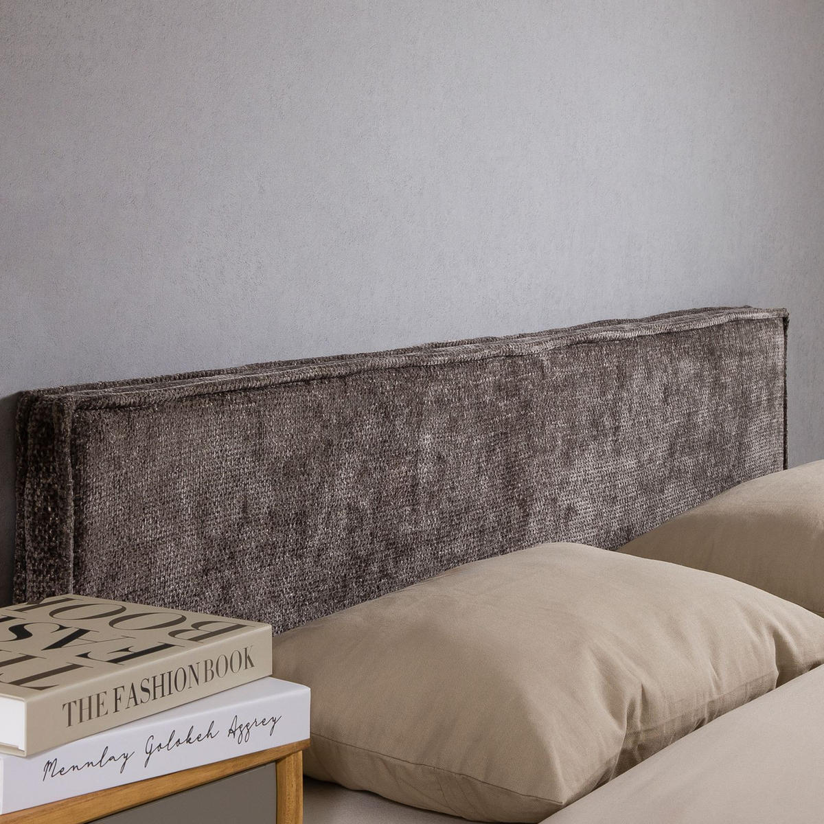 KOPFTEIL ELOWA 160X190 CM - Grau, Textil (161/59/6cm) - IDIMEX