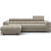 ECKSOFA FELRO mit Schlaffunktion, Bettkasten & verstellbaren Kopfstützen – Modernes Premium-Ecksofa in L-Form - Beige, Kunststoff (285/181cm) - Wohnideebilder